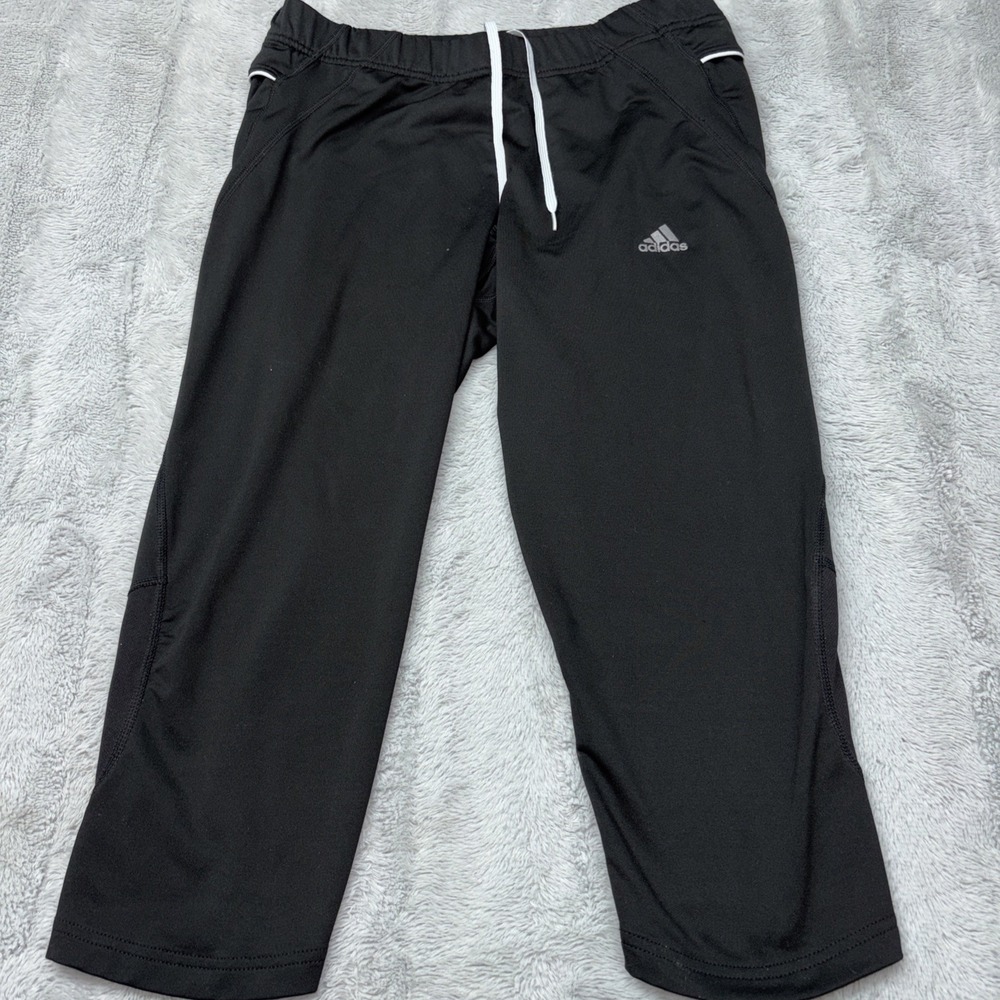 Adidas Climate Womens Black High Waisted Athletic Leggings Size‎ Lg